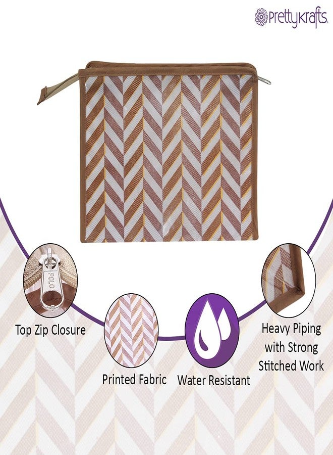 PrettyKrafts Polyester Compact Plastic Shaving Kit, Makeup Kit Pouch, Organizer for Men and Women (Pack of 3) - Beige - Image 5